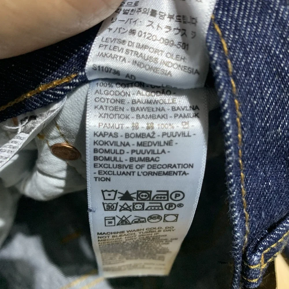 Levi's 501 Jeans Men's 31X32 Original Fit Straight Leg Dark Wash Button Fly